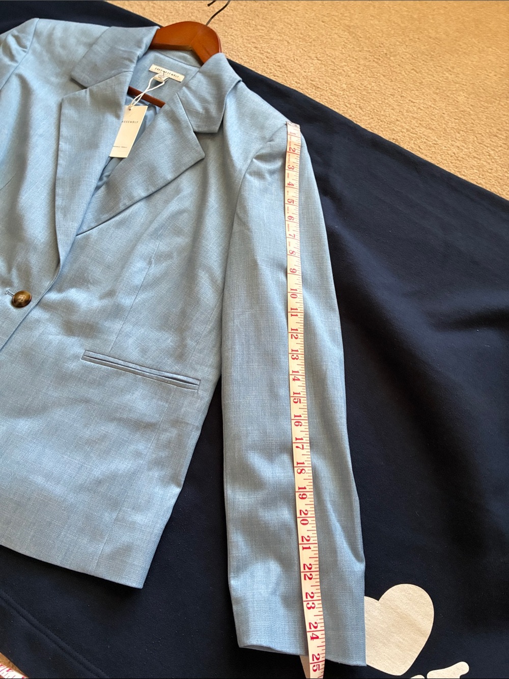 NWT SINGLE BREASTED BLZR SKY BLUE -L(12-14) WOMEN - Picture 10 of 10